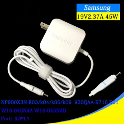 Genuine 19V 2.37A AC Adapter Power Charger For SAMSUNG 930QAA 900X3N W16-045N4 - Image 1 of 4