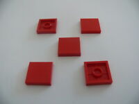 10 x Lego Red Tile 2x2 Lisse plaque plane part 3068 