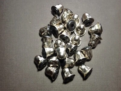 25 pcs GM Chevy Pontiac Buick 10-24 moulding clip nickel acorn sealer nuts NORS - Image 1 of 4