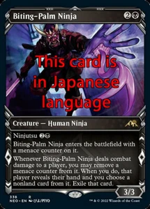 MTG BITING-PALM NINJA 338 FOIL EXC - NINJA DAL PALMO MORDACE - NEO X JP - MAGIC - Picture 1 of 1