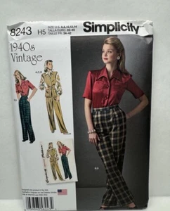 Simplicity 8243 Misses Pants Blouse Top Vest Pattern 6-14 *Uncut* - Picture 1 of 3