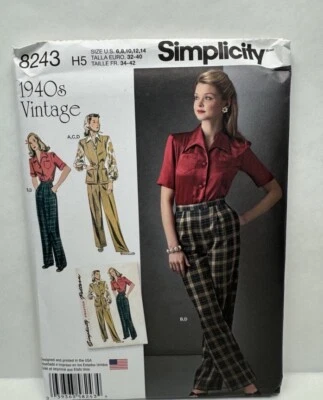 Simplicity 8243 Misses Pants Blouse Top Vest Pattern 6-14 *Uncut* - Image 1 of 3