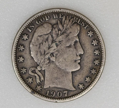 1907 Barber Half-Dollar - VF Cover