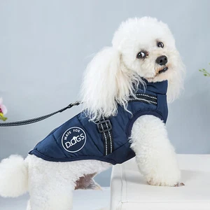 Abrigo para perro chaqueta para perro Laika chaleco para mascotas con arnés para el pecho correa forrada - Imagen 1 de 17