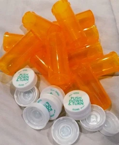 RX Prescription Medicine Plastic Storage Bottles & Caps BRAND NEW Many Sizes - Picture 1 of 4