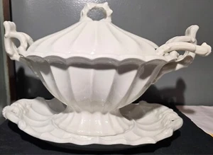 Vintage Victorian by Red Cliff Ironstone Soup Tureen, Lid, Platter & Ladle - Picture 1 of 20
