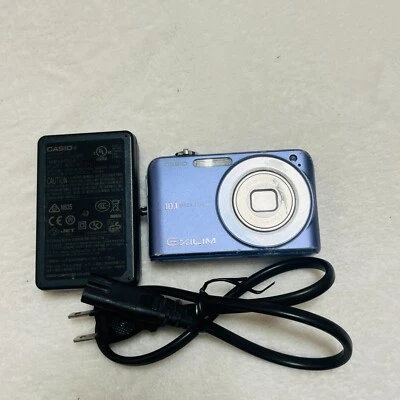 CASIO EXILIM ZOOM EX-Z1080 10.1MP Compact Digital Camera Blue used from japan - Image 1 of 4