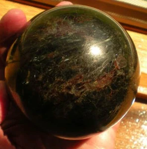 Astrophyllit und Granat Kugel, 60 mm, Russland sc1087 - Bild 1 von 7