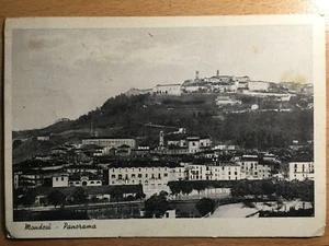 CARTOLINA POSTALE VIAGGIATA 1950 MONDOVI'PANORAMA POESIA DI CARDUCCI - Foto 1 di 2