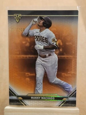 2021 Topps Triple Threads #9 Manny Machado Orange Parallel #'d /199 - Image 1 of 2