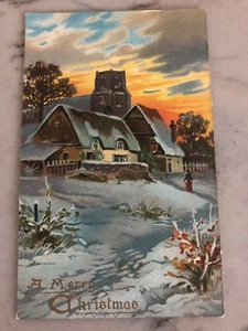 Wonderful White Winter - A Merry Christmas (1910) ~ Impreso en Sajonia por Tuck - Imagen 1 de 2