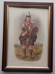 MILITÄRDRUCK SCHOTTISCH - MAC DONALD VOM CLAN RANALD GERAHMT - Bild 1 von 2