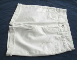 NWT JUSTICE GIRLS WHITE GIRLFRIEND HIGH WAIST SHORTS ~ SIZE 8 SLIM - Picture 1 of 3