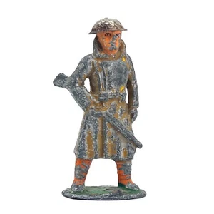 Vtg Barclay / Manoil #736 Soldier Rifle Gun Tin Trench Coat Iron Dime Store Cast - Picture 1 of 14