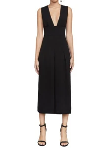 NEW BCBG MAXAZRIA BLACK ZOEE SLEEVELESS ROMPER LMQ9D823/L525A SZ M - Picture 1 of 8