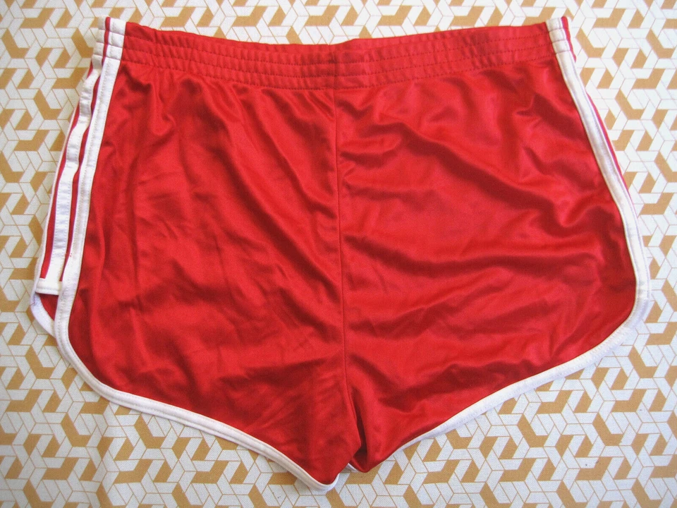 Short Adidas Ventex rouge Vintage nylon Polyamide Running Oldschool 80'S - M - Photo 1/4