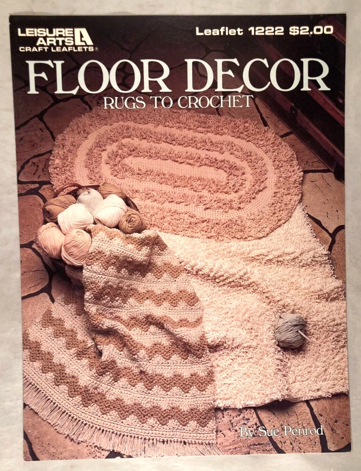 Floor Decor Rugs To Crochet - Leisure Arts 1222 - 3 Crochet Patterns - Image 1 of 1