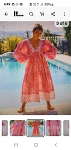 NEW ❤NAUDIC❤ FAITH MAXI DRESS IN ROSE IVY PATCH PLUS SZ XXXL rrp$199*WOW - Picture 1 of 4