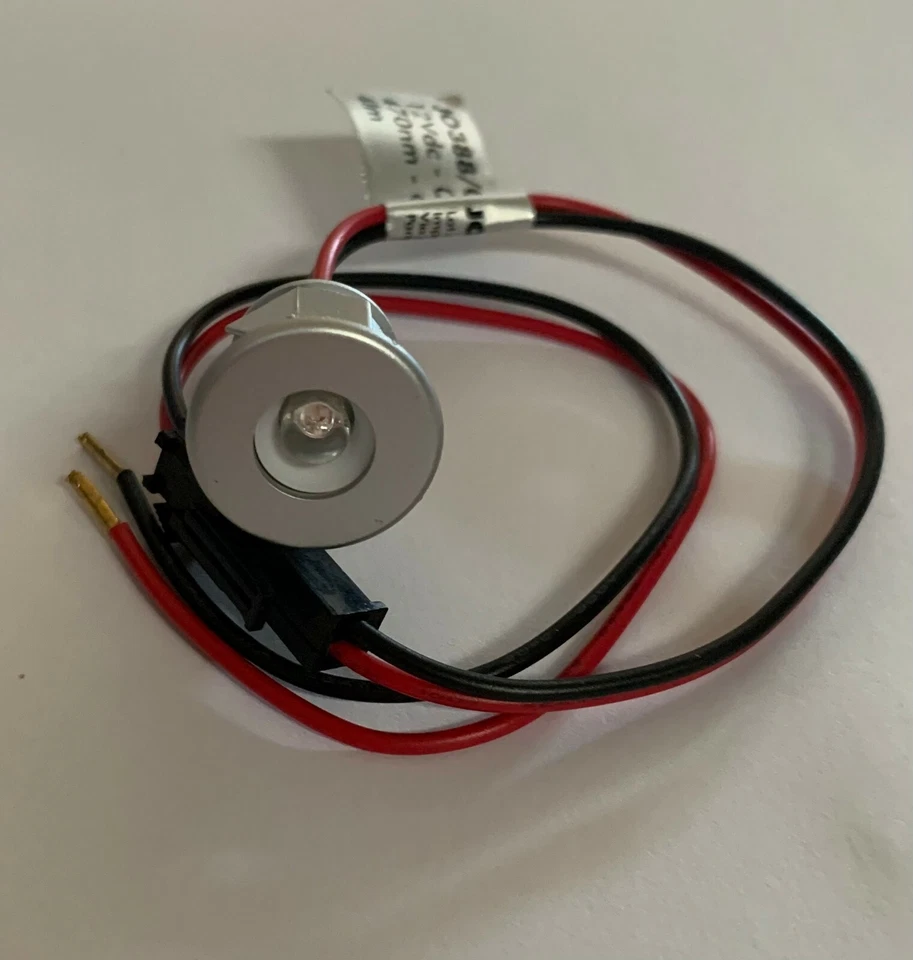 FARETTO LUCE LED MINI PUNTO LUCE INCASSO 0,3W 12V BLU SEGNAPASSO CONTROSOFFITTO  - Immagine 1 di 1