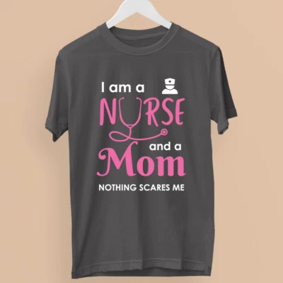 I am a Nurse and a Mom T-shirt Happy Mother's Day Family Mama Kids Love Gifts - Image 1 of 4