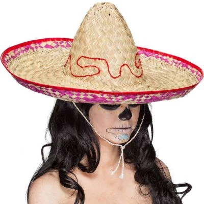 ORLOB KARNEVAL Sombrero Hut Mexiko bunt für Erwachsene KW 59 cm Kostüm-Zubehör