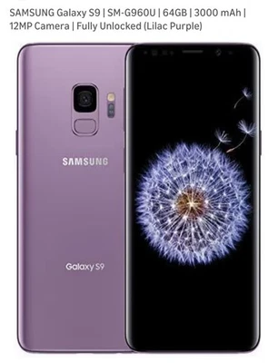 Samsung Galaxy S9 SM-G960U 64GB Purple AT&T (GSM only) Restored great condition - Image 1 of 4