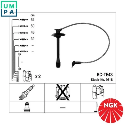 IGNITION CABLE KIT 9618 FOR TOYOTA CARINA/Sportswagon/Liftback CAMRY SCEPTER - Image 1 of 4
