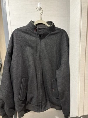 IZOD Jacket VTG 80s Mens Size L Full Zip Wool Blend Plaid Lined Mock Neck Y2K - Image 1 of 4