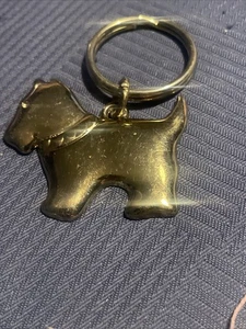 Llavero Vintage Latón Llavero Scottie Perro Scottish Terrier 2" Llavero - Imagen 1 de 7