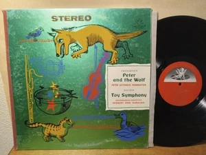 Karajan, Ustinov- Prokofiev Peter and the Wolf / Haydn Toy Symph LP Angel STEREO - Picture 1 of 5