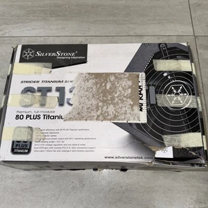 SilverStone ST1300-TI 1300W 80 Plus Titanium Power Supply - Black - Afbeelding 1 van 4