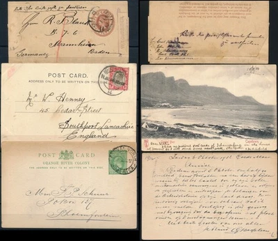 CAPE OF GOOD HOPE, CLASSIC USED LOT OF 1 LETTER & 2 POSTCARDS, SEE....     #D172 - Image 1 of 3