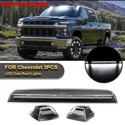 Kit de luces LED marcadoras de techo cabina superior para 2020 2021+Chevrolet Silverado 2500 3500 HD Foto 1 de 4