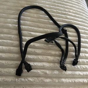 2 EVGA 8 PIN TO dual 8+6 pin PCIE VGA Power Supply Cable - Picture 1 of 4