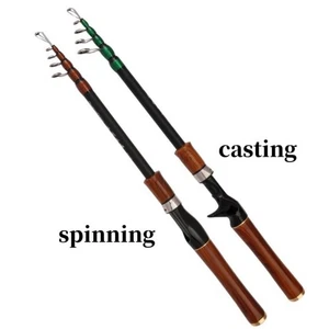 Cañas de Pescar Telescópicas Fibra de Carbono Giratoria Cañas de Pescar 1.5M 1.8M 2.1M 2.4M - Imagen 1 de 13