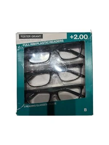 Design Optics by F.G Men's Full Frame Classic Reading Glasses 3PK, +2.00 M56C - Picture 1 of 2