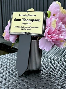 Memorial Plaque, Personalised Rectangle Shape Grave Garden Marker Plaques Gift - Picture 1 of 7