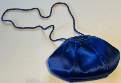 Whiting и Davis синий атлас вечерняя сумка, сумочка свадьбы выпускного вечера коктейльная вечеринка - Изображение 1 из 4