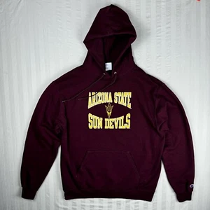 Champion Arizona State Hoodie Mens Large ASU Sun Devils Pullover Sweatshirt NCAA - Picture 1 of 14