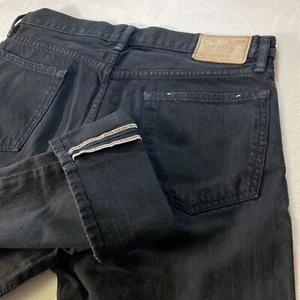 Polo Ralph Lauren Varick Slim Straight Jeans Black Men 32x32 Preppy Selvedge PRL - Picture 1 of 24
