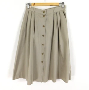 Falda midi vintage M&S beige talla 12 cintura alta plisada - Imagen 1 de 4