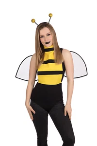 Bumble Bee Set Adult Fancy Dress Up Kit Wasp Insect Bee Outfit - Picture 1 of 2