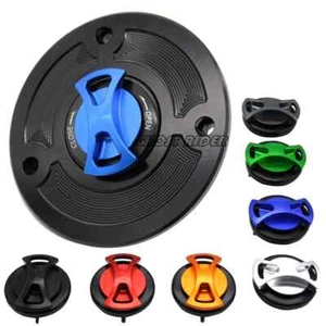 For KAWASAKI ZX10R ZX6R ZX14 Z1000 Motorcycle Fuel Tank Cap CNC Aluminum Keyless - Imagen 1 de 24