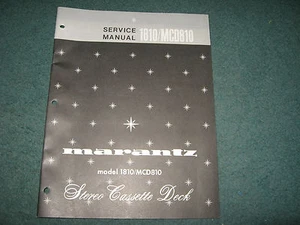 Marantz Stereo Cassette Deck 1810 MCD810 Service Manual 46 page Good Condition - Bild 1 von 12