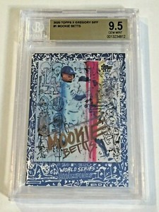 TOPPS X GREGORY SIFF MOOKIE BETTS # 1 PRINT RUN: 838 PROJECT 2020 ARTIST BGS 9.5
