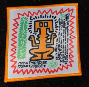 Keith Haring & Paradise Garage Iron-On Patch Larry Levan Disco Nightclub 80s nyc - Picture 1 of 2