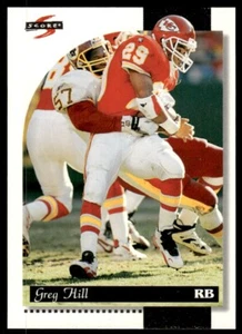1996 Score Football Card Greg Hill Kansas City Chiefs #169 - Picture 1 of 2