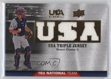 2009 Upper Deck USA Baseball Box Set Triple Jersey 16U National Team Shaun Chase