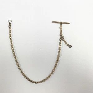 e671 Antique Gold Filled Vest Pocket Watch Chain Gold Tone 12.5" - Picture 1 of 2