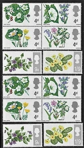 1967 BRITISH WILD FLOWERS ORD & PHOS SETS SUPERB UNMOUNTED MINT. FREEPOST UK - Picture 1 of 1